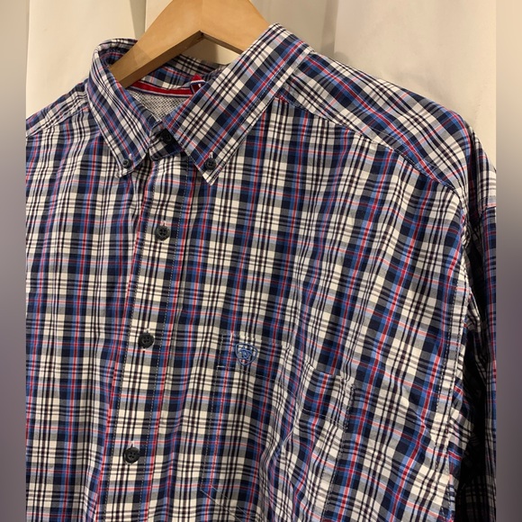 Ariat Pro Series Shirt Mens XXL‎ Western Plaid Button Down Embroidered Logo - Picture 2 of 8